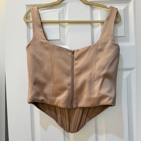 House of CB Rafa Stone Satin Longline Corset Top L - Picture 8 of 10